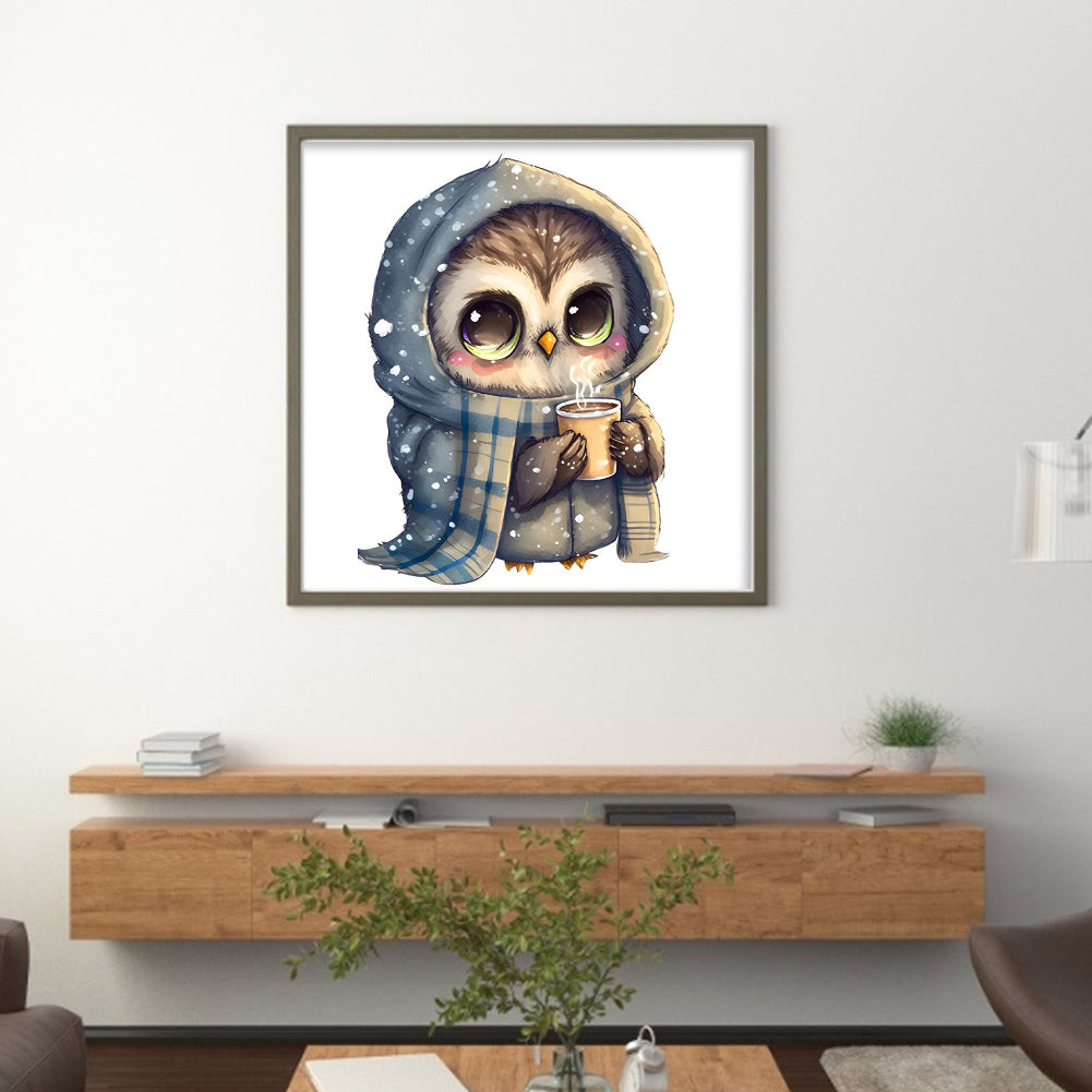 Owl - 18CT Stamped Cross Stitch 20*20CM