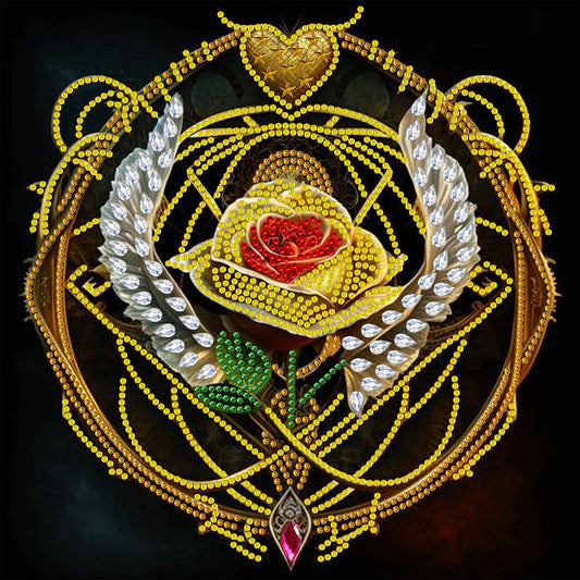 Rose Heart - Special Shaped Drill Diamond Painting  30*30CM