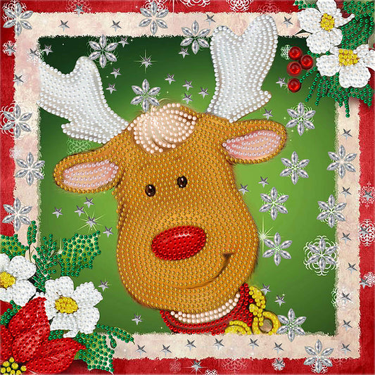 Christmas Elk - Special Shaped Drill Diamond Painting 30*30CM