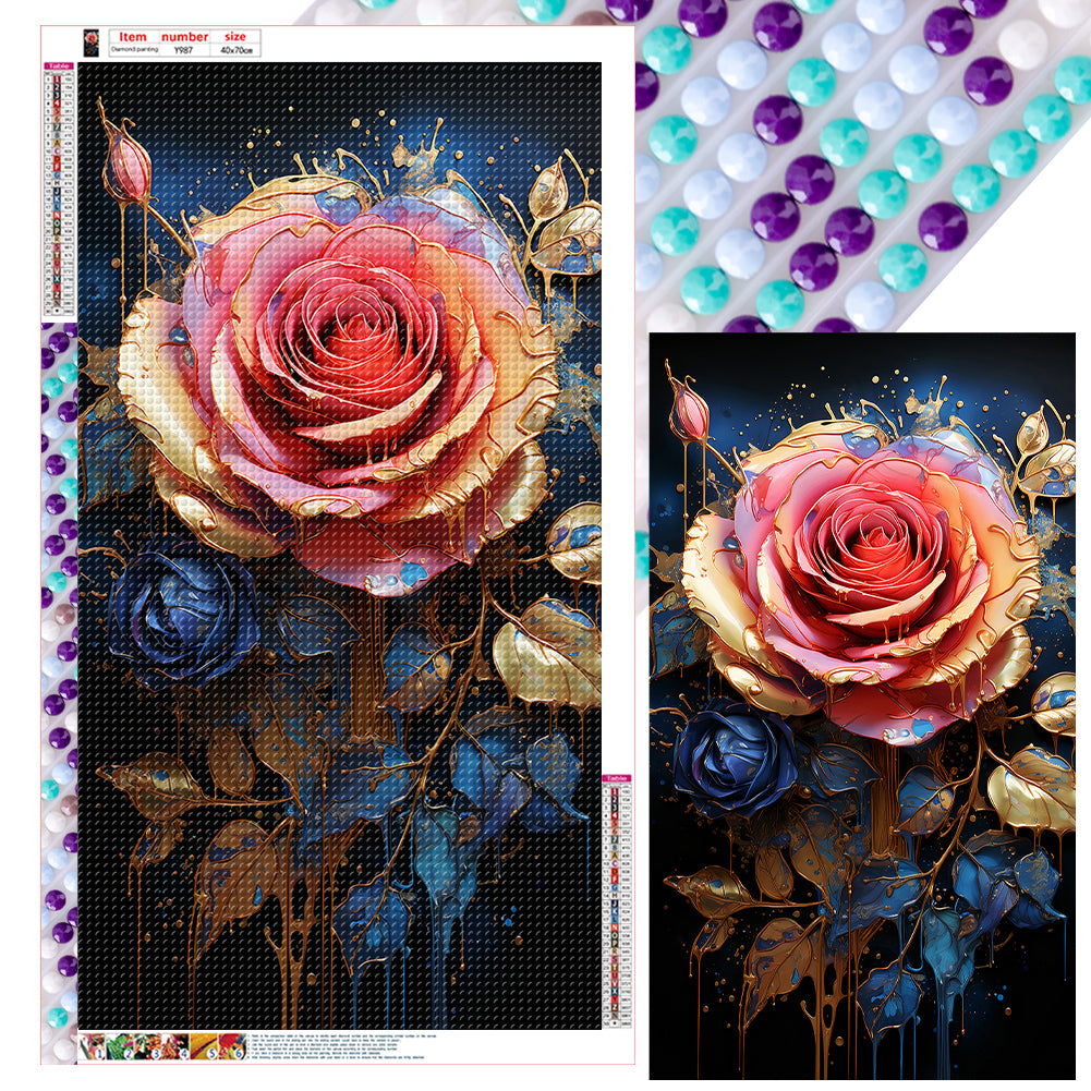 Texture Rose - Full Round Drill Diamond Painting 40*70CM