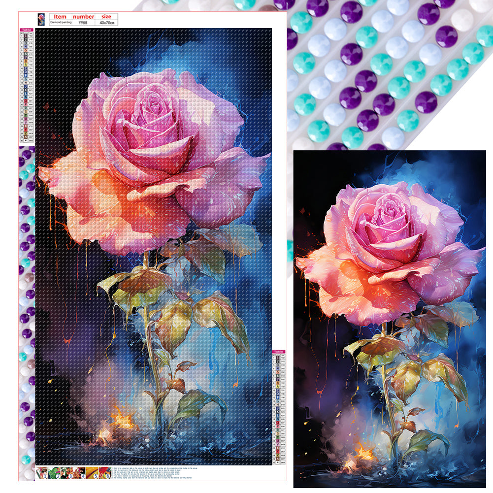 Texture Rose - Full Round Drill Diamond Painting 40*70CM