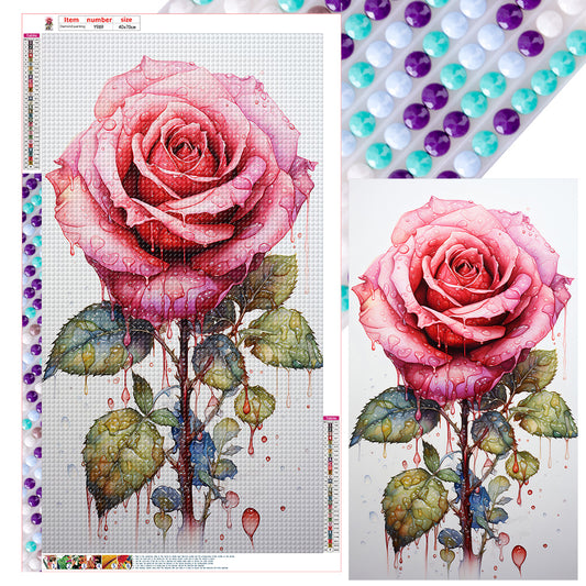 Texture Rose - Full Round Drill Diamond Painting 40*70CM