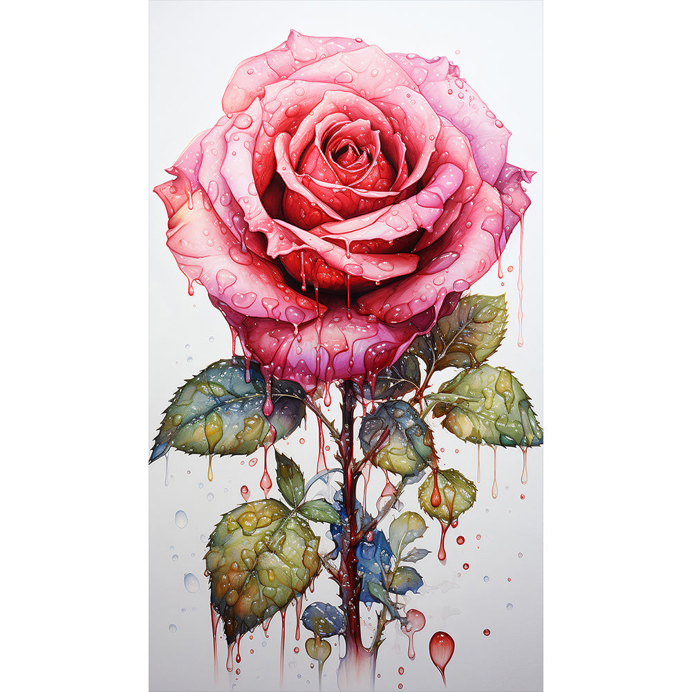 Texture Rose - Full Round Drill Diamond Painting 40*70CM