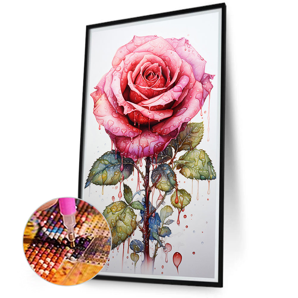 Texture Rose - Full Round Drill Diamond Painting 40*70CM