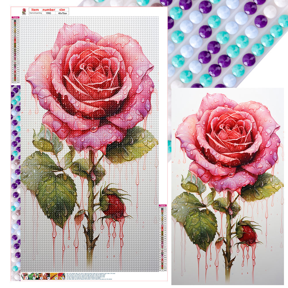 Texture Rose - Full Round Drill Diamond Painting 40*70CM