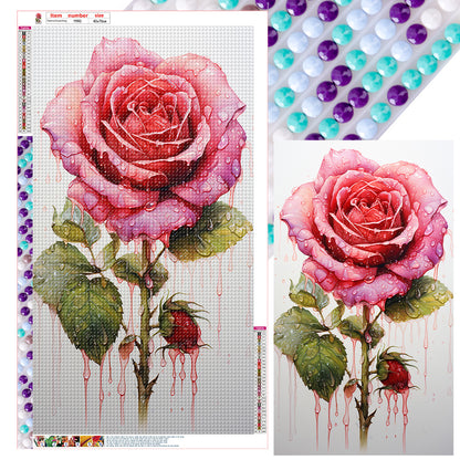 Texture Rose - Full Round Drill Diamond Painting 40*70CM
