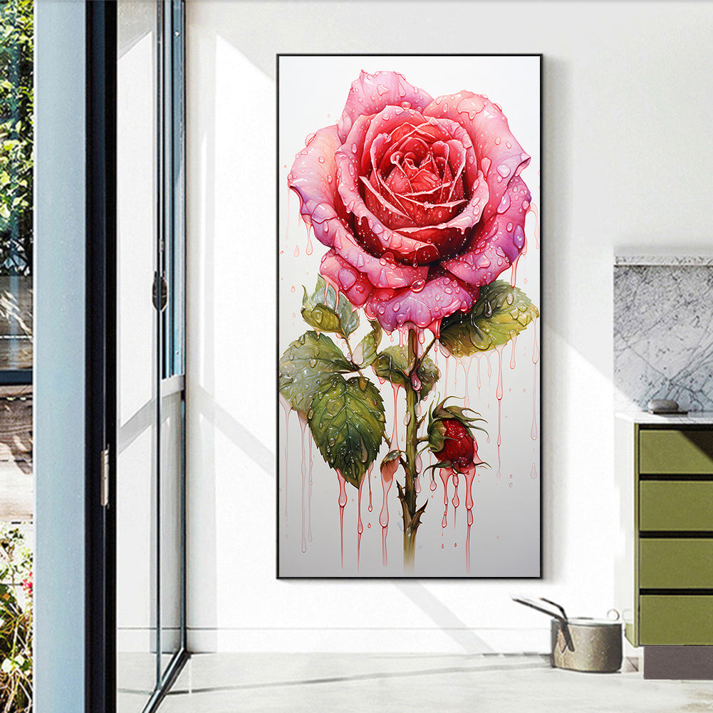 Texture Rose - Full Round Drill Diamond Painting 40*70CM