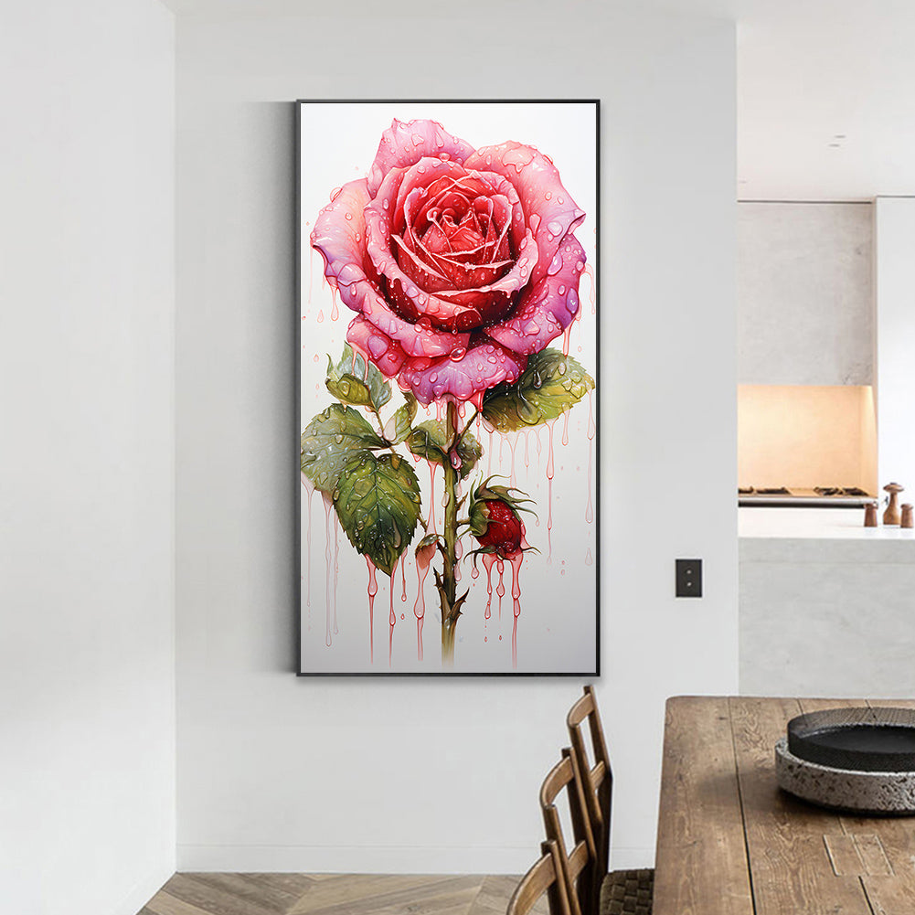 Texture Rose - Full Round Drill Diamond Painting 40*70CM