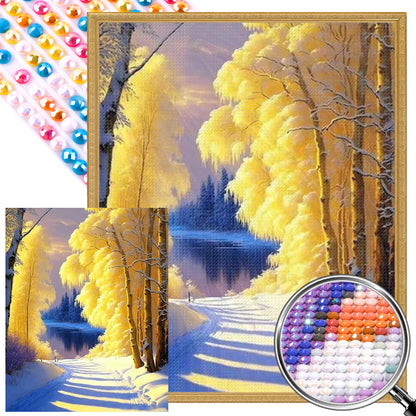 Winter Woods - Full AB Round Drill Diamond Painting 40*50CM