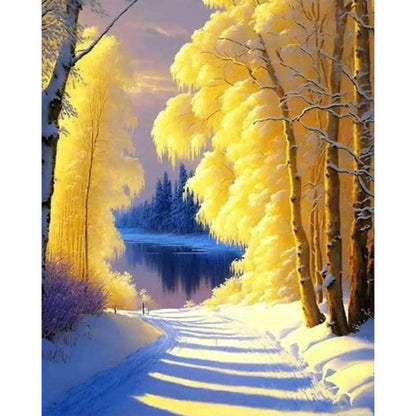 Winter Woods - Full AB Round Drill Diamond Painting 40*50CM