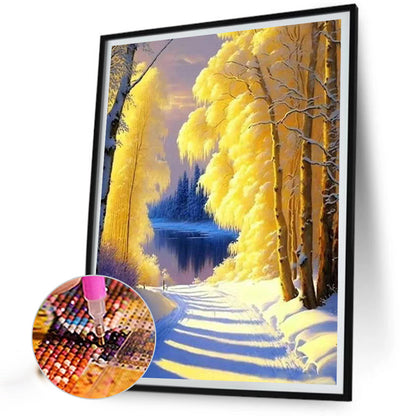 Winter Woods - Full AB Round Drill Diamond Painting 40*50CM