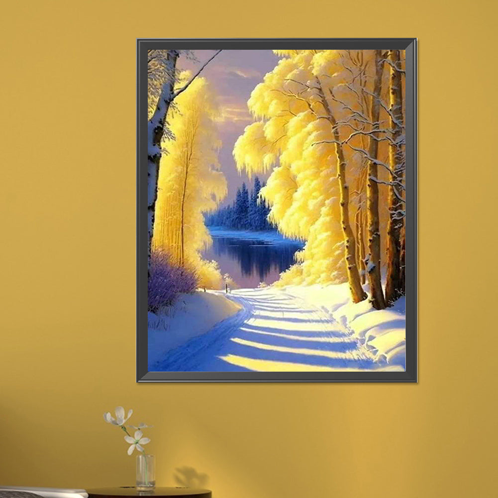 Winter Woods - Full AB Round Drill Diamond Painting 40*50CM