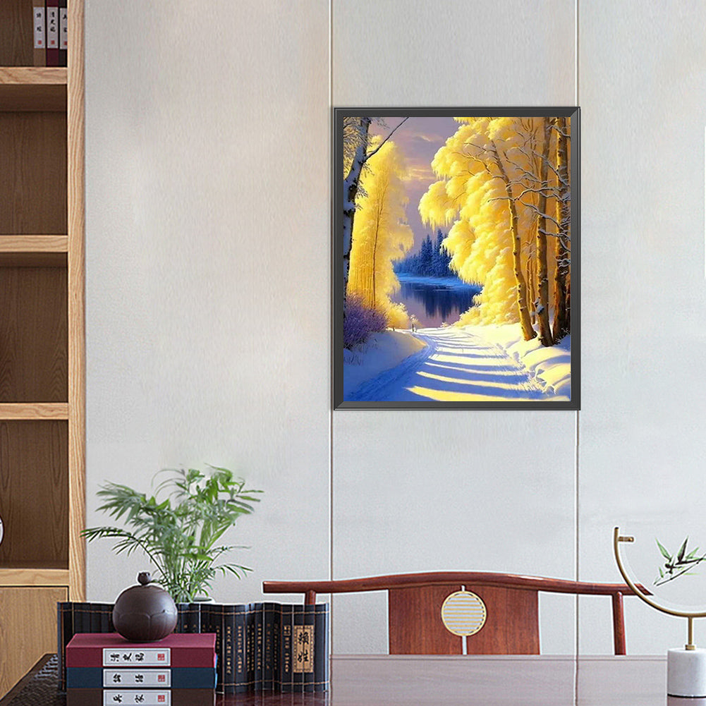 Winter Woods - Full AB Round Drill Diamond Painting 40*50CM