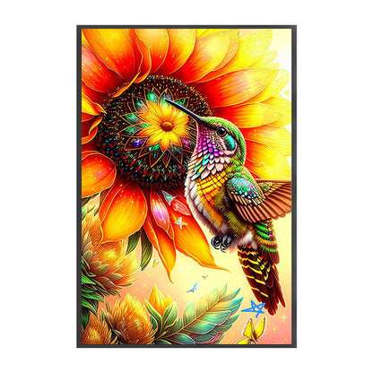 Hummingbird And Sunflower - 11CT Stamped Cross Stitch 35*55CM