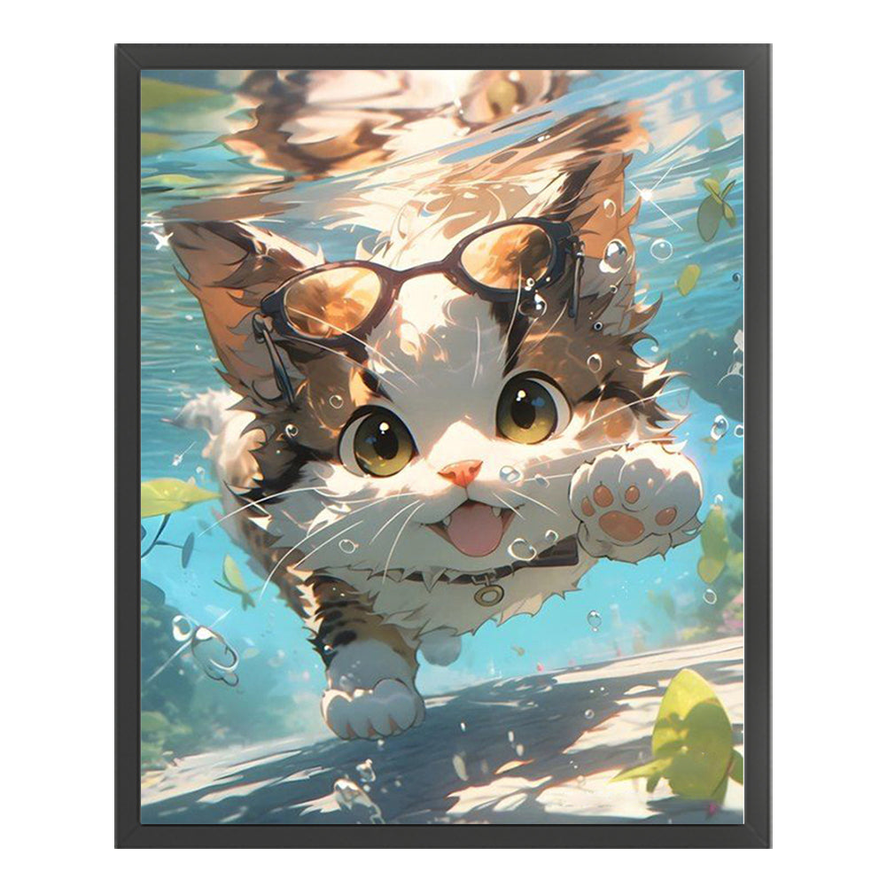 Cat - 11CT Stamped Cross Stitch 40*50CM