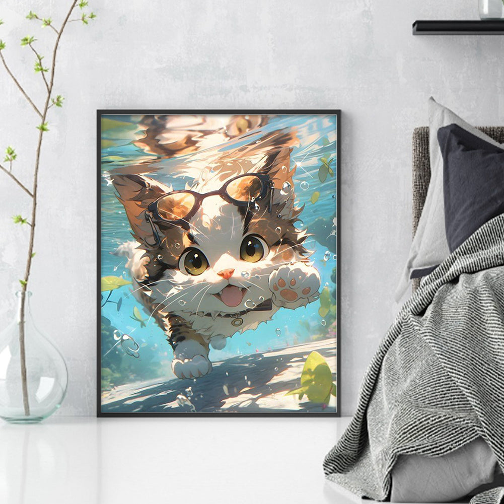 Cat - 11CT Stamped Cross Stitch 40*50CM