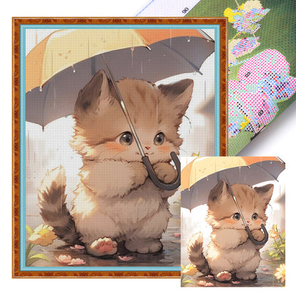 Cat - 11CT Stamped Cross Stitch 40*50CM