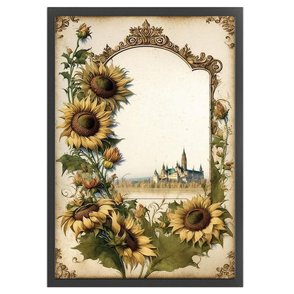 Retro Poster - Sunflower - 11CT Stamped Cross Stitch 40*60CM