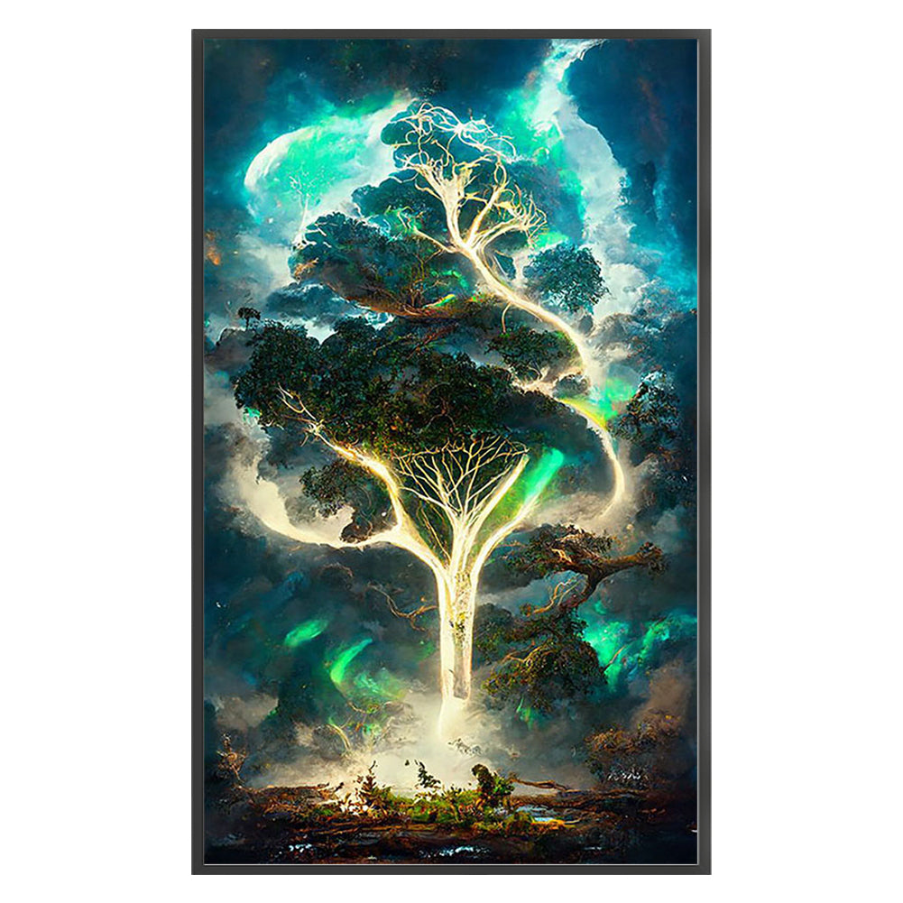 Glowing Tree - 11CT Stamped Cross Stitch 40*65CM