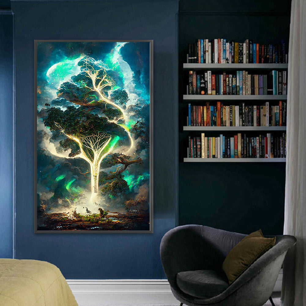 Glowing Tree - 11CT Stamped Cross Stitch 40*65CM