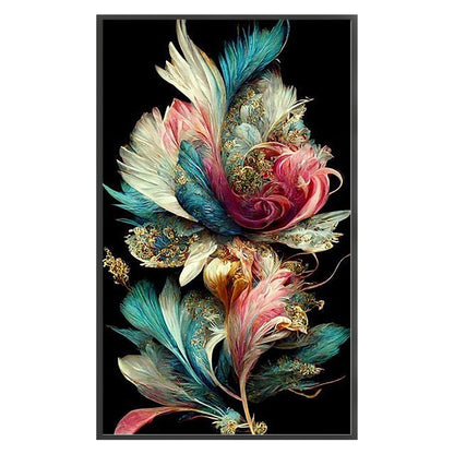 Feather Flowers - 11CT Stamped Cross Stitch 40*65CM