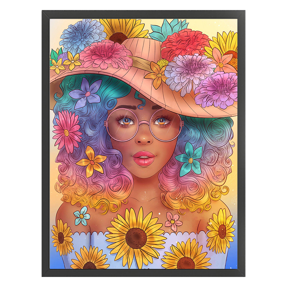 Flower Girl - 11CT Stamped Cross Stitch 40*53CM