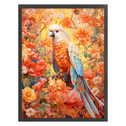 Flowers And Parrot - 11CT Stamped Cross Stitch 50*65CM