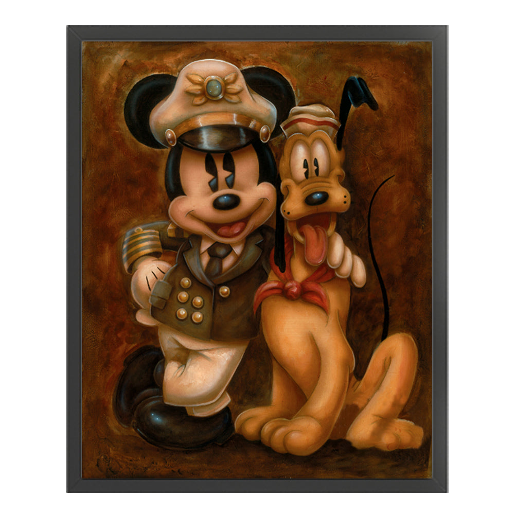 Mickey And Pluto - 11CT Stamped Cross Stitch 50*60CM