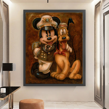 Mickey And Pluto - 11CT Stamped Cross Stitch 50*60CM