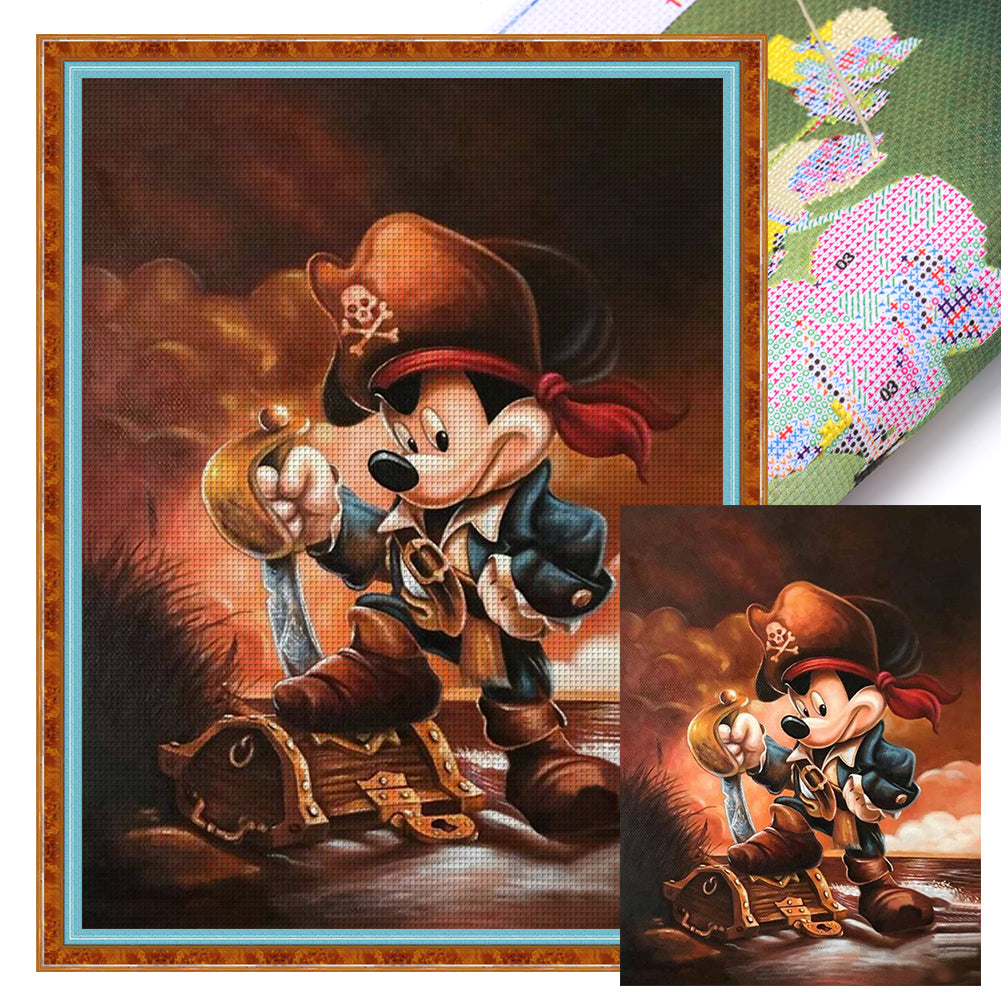 Captain Mickey - 11CT Stamped Cross Stitch 50*65CM