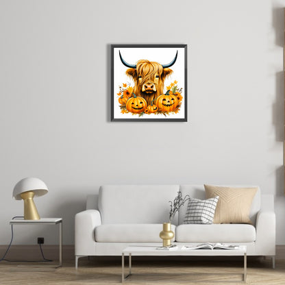 Ox And Two Pumpkins - Full Round Drill Diamond Painting 40*40CM