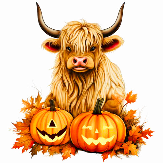Cow And Pumpkin - Full Round Drill Diamond Painting 40*40CM