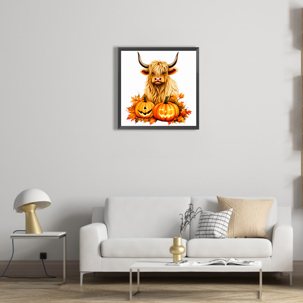 Cow And Pumpkin - Full Round Drill Diamond Painting 40*40CM