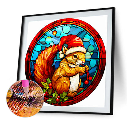 Christmas Squirrel - Full Round Drill Diamond Painting 40*40CM