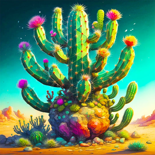 Cactus - Full Round Drill Diamond Painting 40*40CM