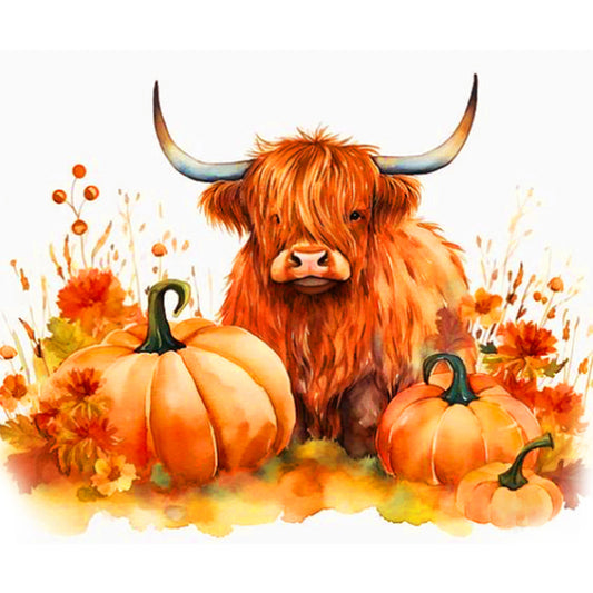 Cow And Pumpkin - Full Round Drill Diamond Painting 60*50CM