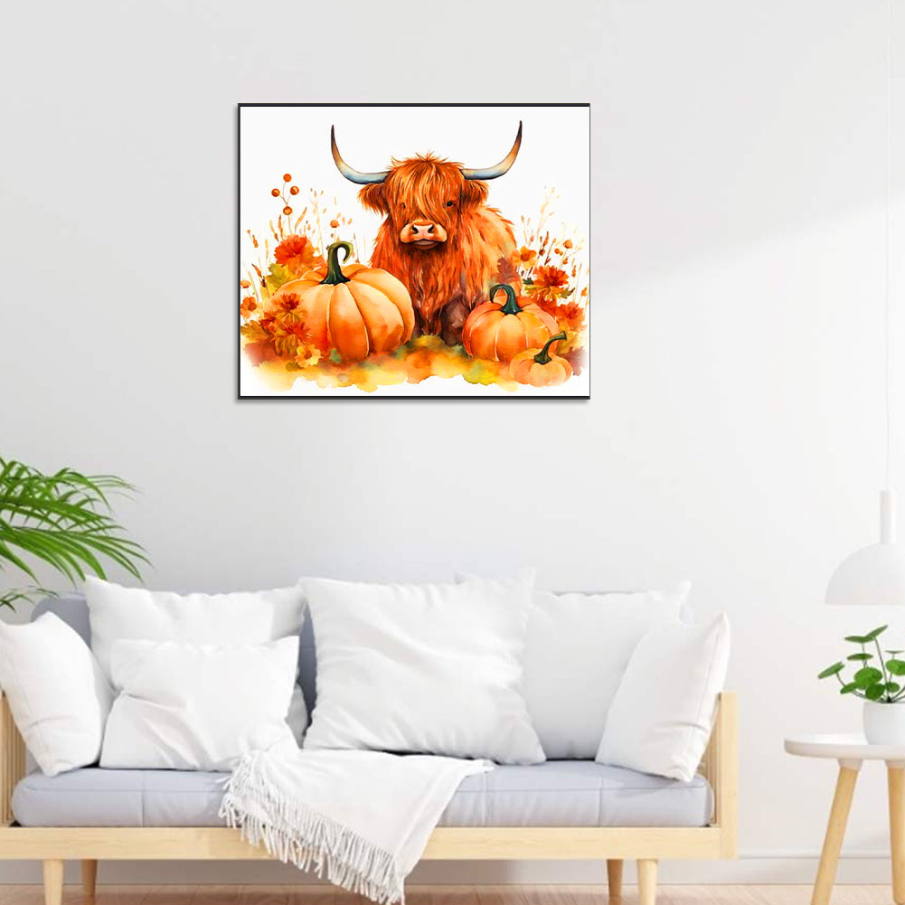 Cow And Pumpkin - Full Round Drill Diamond Painting 60*50CM