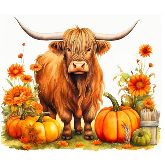 Cow And Pumpkin - Full Round Drill Diamond Painting 60*50CM