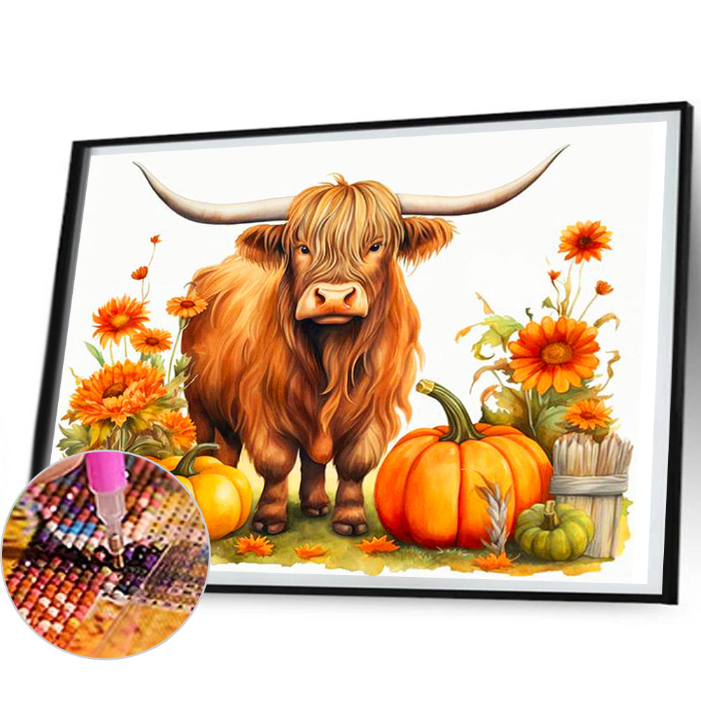 Cow And Pumpkin - Full Round Drill Diamond Painting 60*50CM