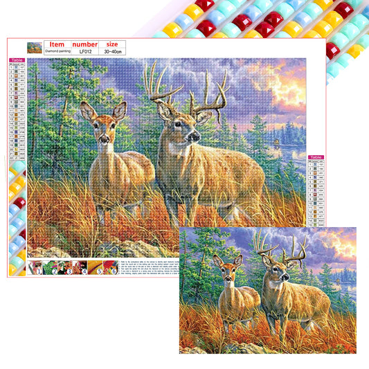 Elk - Full Square Drill Diamond Painting 40*30CM