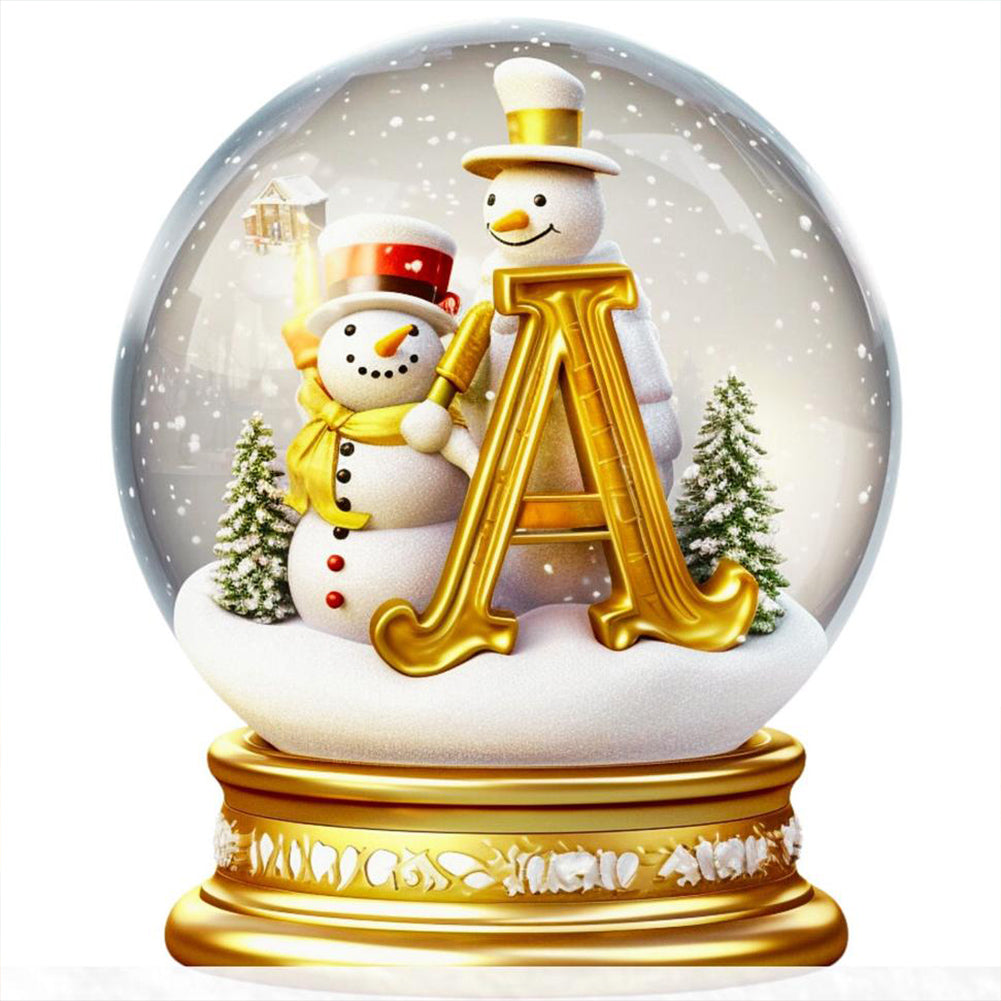 Christmas Alphabet Crystal Ball A - Full Round Drill Diamond Painting 40*40CM