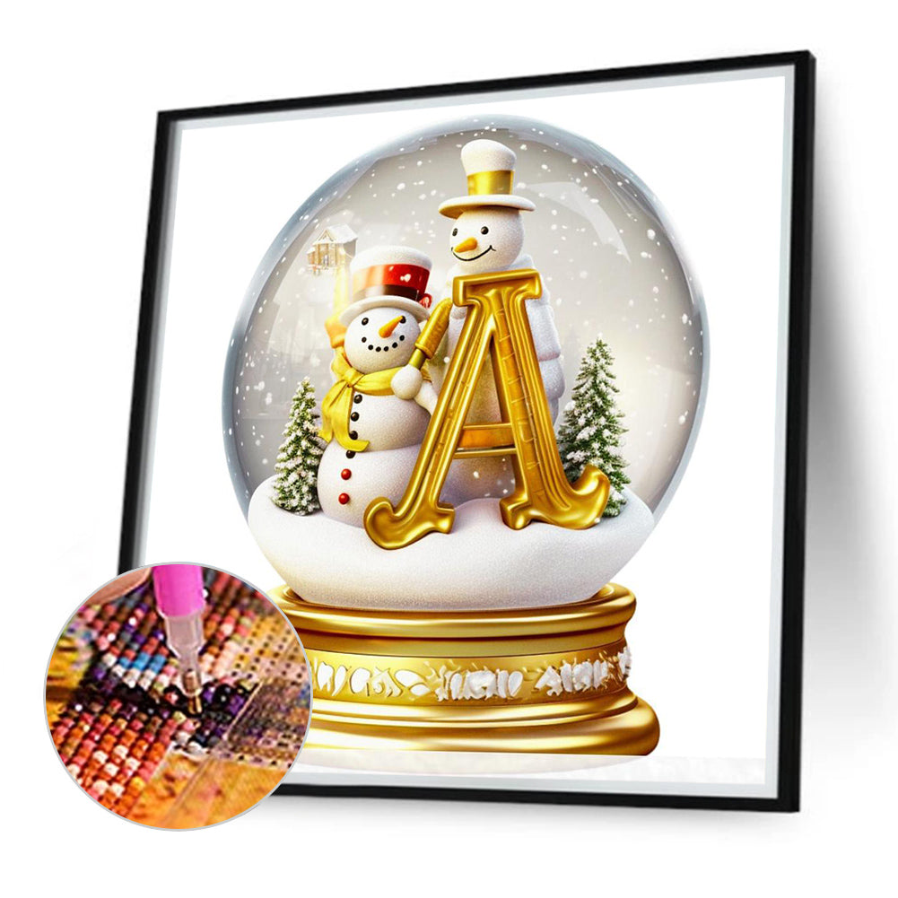 Christmas Alphabet Crystal Ball A - Full Round Drill Diamond Painting 40*40CM