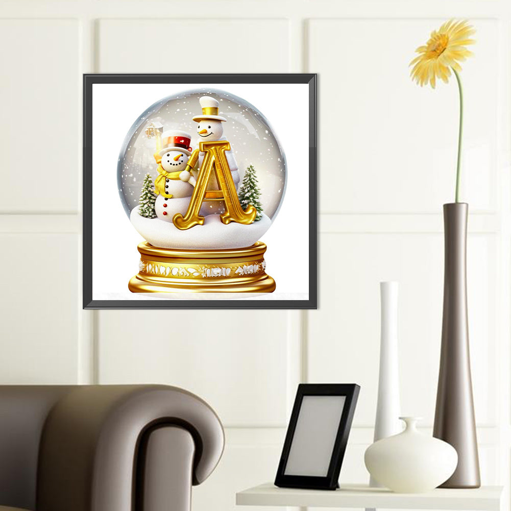 Christmas Alphabet Crystal Ball A - Full Round Drill Diamond Painting 40*40CM