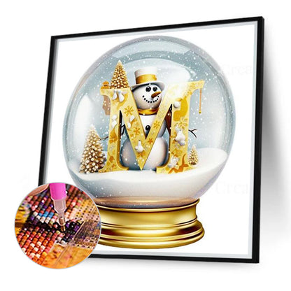 Christmas Alphabet Crystal Ball M - Full Round Drill Diamond Painting 40*40CM