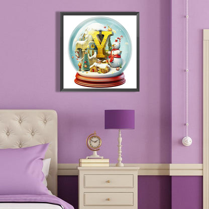 Christmas Alphabet Crystal Ball Y - Full Round Drill Diamond Painting 40*40CM