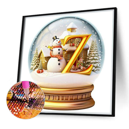 Christmas Alphabet Crystal Ball Z - Full Round Drill Diamond Painting 40*40CM