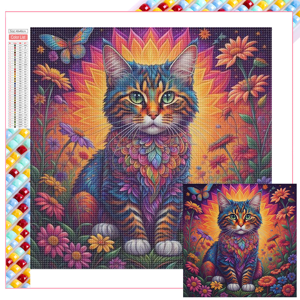 Color Cat - Full Square Drill Diamond Painting 40*40CM