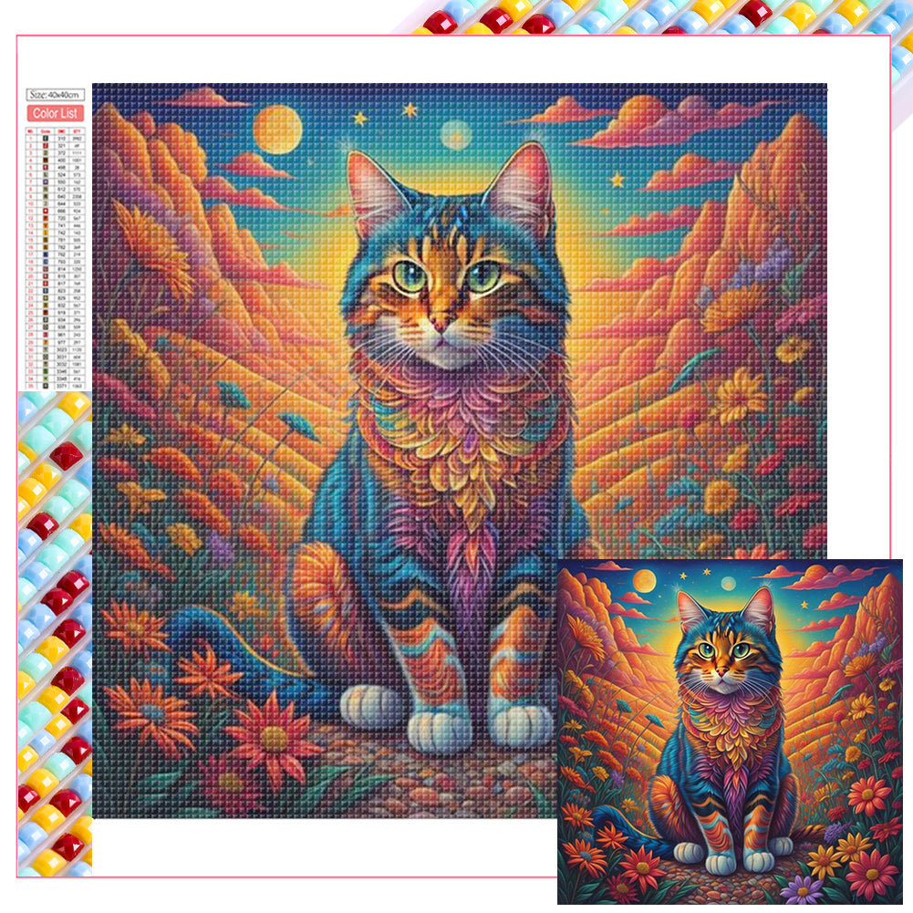 Color Cat - Full Square Drill Diamond Painting 40*40CM