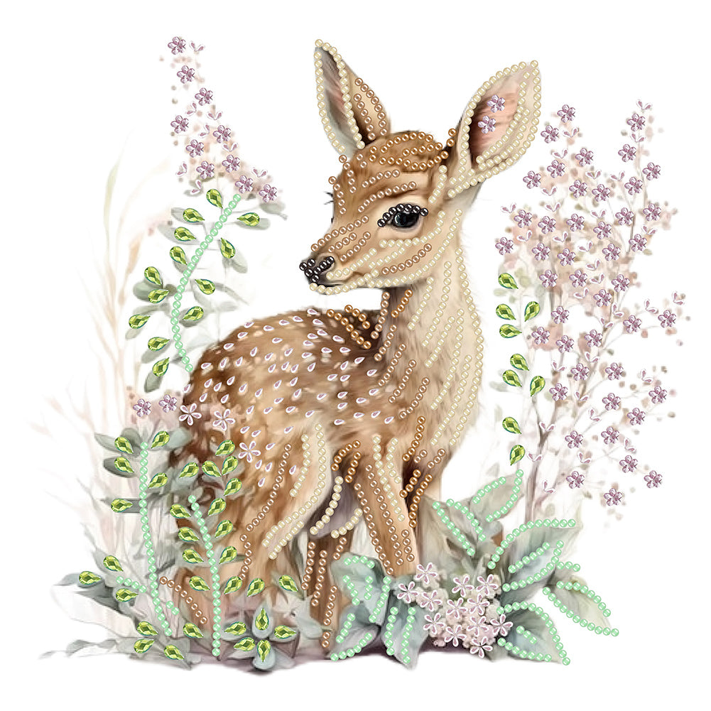 Deer - Special Shaped Drill Diamond Painting  30*30CM