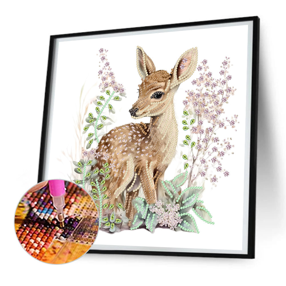 Deer - Special Shaped Drill Diamond Painting  30*30CM